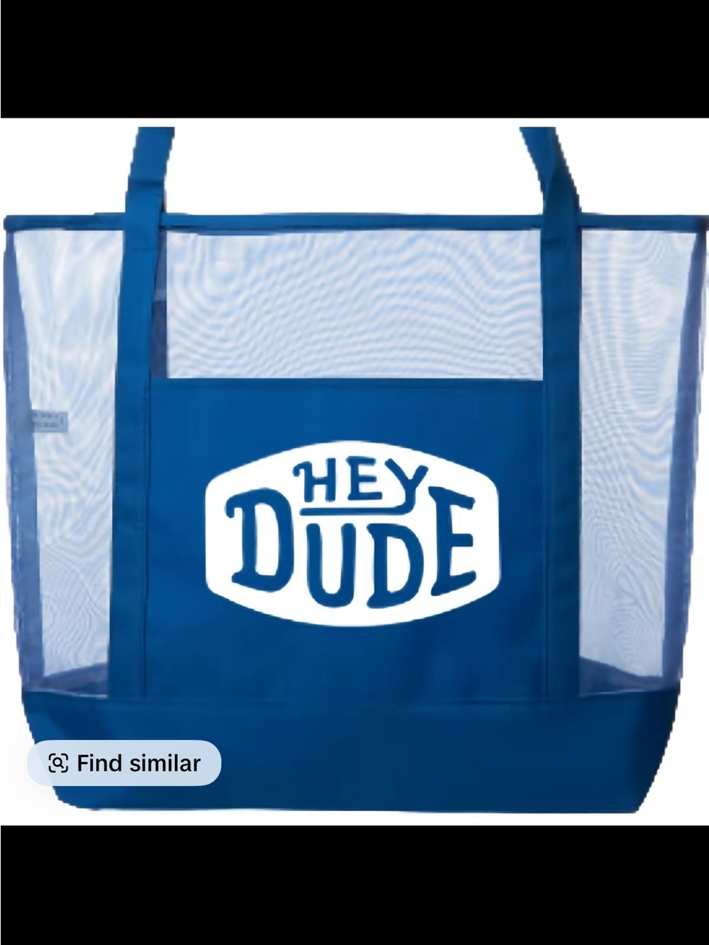 NWT Hey Dude Blue Mesh Tote Bag